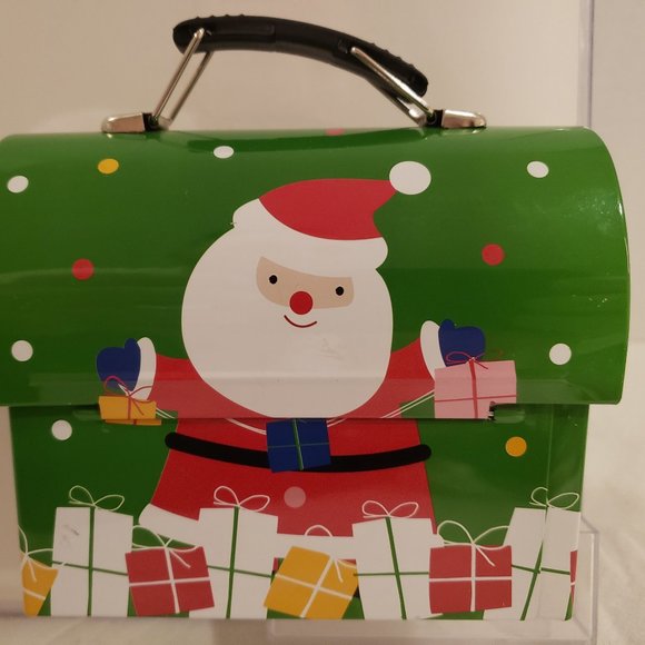 MINI LUNCHBOX - CHRISTMAS COOKIE TIN - SANTA and GIFTS - Picture 3 of 12